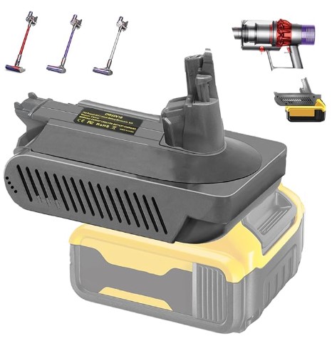 Best Replacement Batteries for Dyson V10 and V11 2 For Dyson V10 Battery Replacement, V10 Adapter for Dewalt 18V 20V MAX 60V Li-ion Battery Converter to for Dyson V10 Battery Work for Dyson V10 Cyclone Animal Absolute Fluffy SV12 Vacuum Cleaner