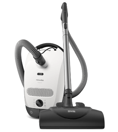 Miele Classic C1 Bagged Canister Vacuum, Lotus White