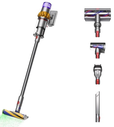 Best Cordless Stick Vacuums for Polished Hardwood Floors 2 Dyson V15 Detect Cordless Vacuum Cleaner, Yellow/Nickel