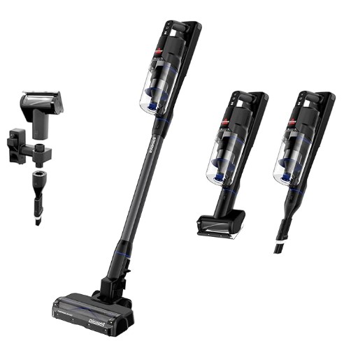 Best Cordless Stick Vacuums for Polished Hardwood Floors 6 BISSELL PowerClean FurGuard 280W Self Standing Cordless Vacuum with Self Cleaning Brush Roll Strong Suction Removable Battery Wall Mount Upholstery Tool and Bright LED Headlights