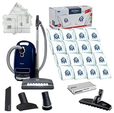 5 Best Miele Vacuums for Powerful, Quiet Cleaning 2 Miele Complete C3 Marin Canister HEPA Canister Vacuum Cleaner with SEB236 Powerhead Bundle - Includes Performance Pack 16 Type GN AirClean Genuine FilterBags + Genuine AH50 HEPA Filter