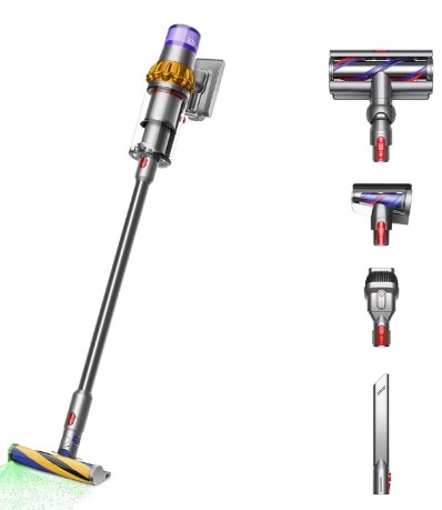 Best Vacuums for Pitted Tile and Deep Grout 4 Dyson V15 Detect Cordless Vacuum Cleaner, Yellow/Nickel