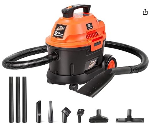Shop Vac vs. Cordless Stick: The Professional’s Choice for Car Detailing 3 Armor All AA255W Wet/Dry Utility Vac 2.5 Gallon, 2.5-Gallon,120 Volts (AC), Orange/Black