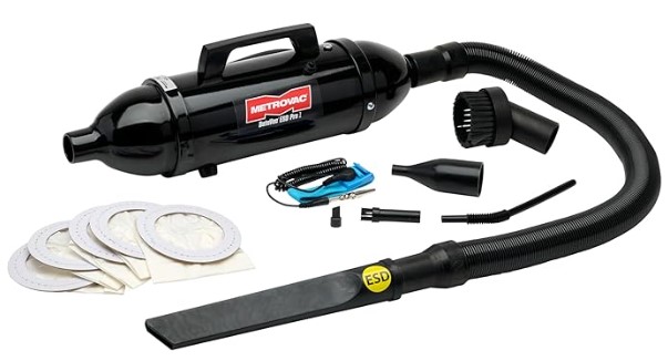 5 Best Professional-Grade Crevice Tools and Micro-Detailing Kits 3 METROVAC ESD-Safe Pro Series | Comp Vacuum/Blower w/Micro Cleaning Tools | Multipurpose Tool for Removing Dust, Lint & Paper Shreds | 1 Pack, Black