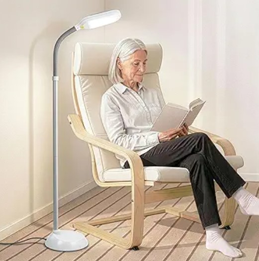 Best Battery-Operated Sconces for Damage-Free Decorating 6 Brightech Litespan - Bright LED Floor Reading Lamp for Over Chair Crafts and Reading, Estheticians' Light for Lash Extensions, Adjustable Standing Lamp for Living Room, Bedroom, Office - White