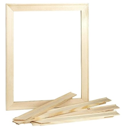 DIY Solid Wood Canvas Frame Kit for Oil Painting & Wall Art - Wooden Art Frames with Thumb Tacks(4 Strips) (15.7x23.6 inch)