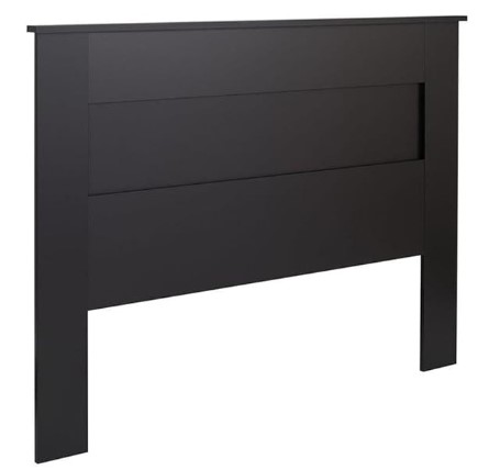 Prepac Stylish Flat Wood Panel Headboard for Queen Size Beds, Simplistic Wooden Queen Headboard 2.25" D x 64.5" W x 48" H, Black, BHFQ-1301-1