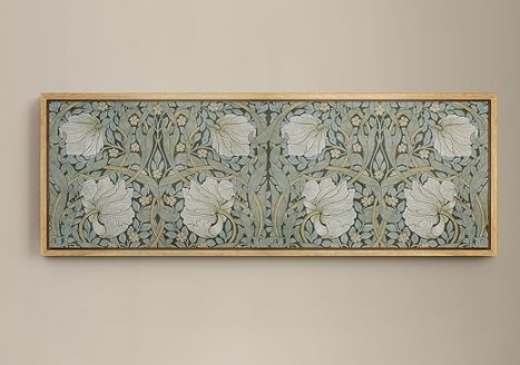 Best Large-Scale Wall Art Sets for Double-Height Ceilings 5 SIGNFORD Large Framed Canvas Print Wall Art Botanical Pattern Art Nouveau Flora Illustrations Modern Art Calm Warm for Living Room, Bedroom, Office - 60"x20"