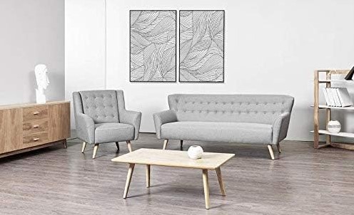 Round Solid Wood Furniture Legs Sofa Replacement Legs Mid-Century Modern Leg,Perfectly adapted to Sofa, Couch, Bed, Coffee Table, Easy to Install(8 Inches,Set of 4, Original Wood Color)