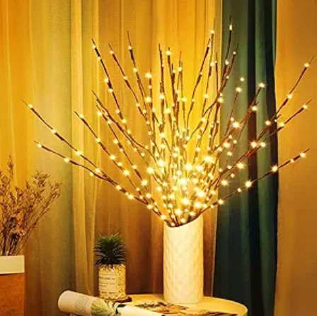 KXCOFTXI 3 Pack Twig Lights, Prelit Branches, USB Plug in Branches Lights with 60 LED Bulbs, Romantic Decorative Iights for Vase, Lighted Tree Branches for Indoor, Plug in Lighted Branches for Party
