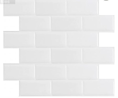 Best High-End Looking Peel and Stick Backsplashes 4 Tic Tac Tiles 10-Sheet 12"x12" Peel and Stick Tiles in Subway Designs (Subway White)