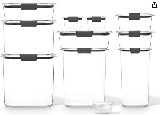 Best Airtight Storage Containers for Professional Pantries 4 Rubbermaid Brilliance Pantry 10 Piece Set, Clear and Airtight Food and Pantry Storage Containers