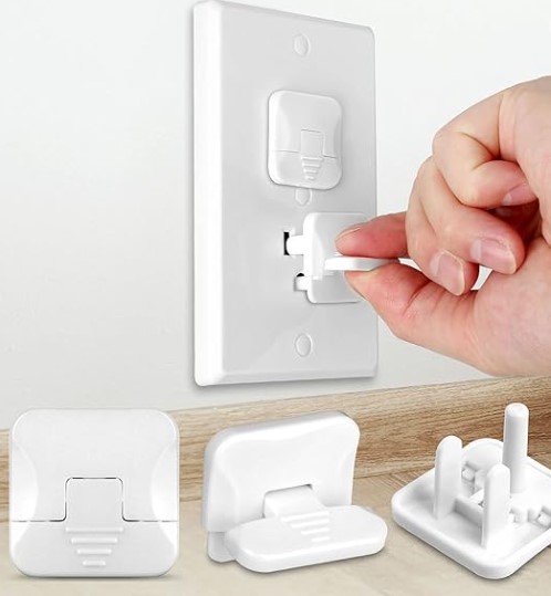 Mom's Choice Gold Awards Winner - Outlet Covers with Hidden Pull Handle Baby Proofing Plug Covers (45 Pack) 3-Prong Child Safety Socket Covers Electrical Outlet Protectors Kid Proof Outlet Cap