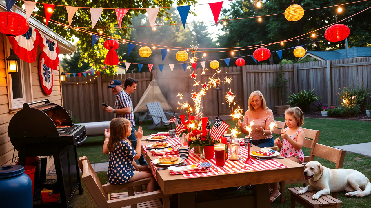 4th of July Outdoor Decor-Boost Your BBQ Vibe (19 Ways)