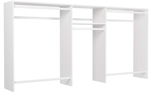 Best Modular Closet Systems for Reach-In vs. Walk-In Spaces 5 Easy Track OK1448-WH 4'-8' W Basic Hanging Easy-to-Assemble Kit Closet Organizer, White
