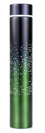 Insulated Vacuum Thermos Water Bottle Stainless Steel Double Wall Leak Proof Keep Hot and Cold for 8 Hours Slim Skinny Fashionable Flask 8.5 Ounce (Starry Green 8.5 Oz)