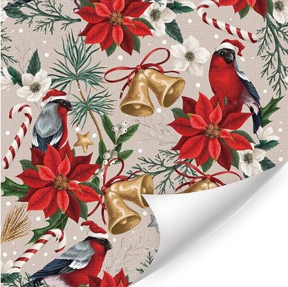 TOARTi Christmas Poinsettia Wallpaper Peel and Stick Red Poinsettia Flower Contact Paper for Cabinets Bedroom Christmas Bells Wallpaper Xmas Floral Backdrop for Winter New Year Xmas Party Decor