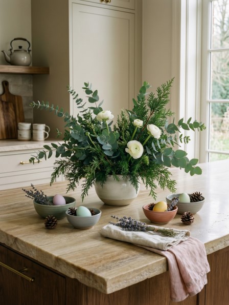 Easter Kitchen Island Décor Ideas for a Calm Look 1 Easter Kitchen Island Décor Ideas for a Calm Look