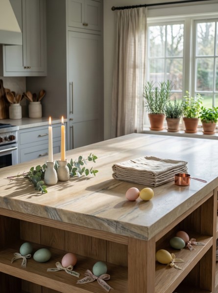 Easter Kitchen Island Décor Ideas for a Calm Look 6 Easter Kitchen Island Décor Ideas for a Calm Look