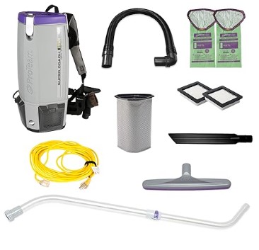 5 Best Commercial-Grade Vacuums for Large Homes 3 ProTeam Super Coach Pro 10 Backpack Vacuum Commercial with Telescoping Wand Tool Kit, 10 Quart, Corded, 107303