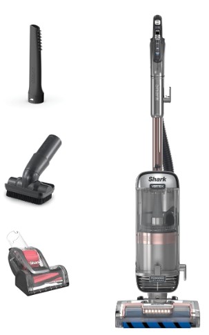 5 Best Vacuums for Ultra-Plush Silk Carpets: Glide Easy? 2 Shark AZ2002 Vertex Powered Lift-Away Upright Vacuum with DuoClean PowerFins, Self-Cleaning Brushroll, Large Dust Cup, Pet Crevice Tool, Dusting Brush & Power Brush, Silver/Rose Gold