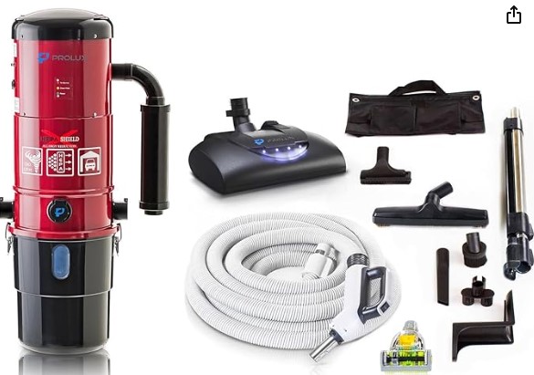 5 Best Central Vacuum Systems Quiet, Efficient Picks 4 Prolux CV12000 Red Central Vacuum Cleaner Unit System Electric Hose Power Nozzle Kit 25 Year Warranty and HEPA Filtation System