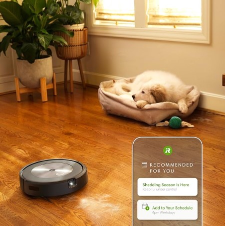 Self-Emptying Vacuums for 3+ Shedding Dogs 3 iRobot Roomba j7+ (7550) Self-Emptying Robot Vacuum – Uses PrecisionVision Navigation to Identify & Avoid Objects Like Socks, Shoes, & Pet Waste, Smart Mapping, Self-Empty for Up to 60 Days