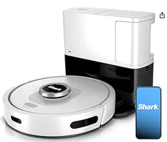 Self-Emptying Vacuums for 3+ Shedding Dogs 4 Shark AI Ultra Voice Control Robot Vacuum with Matrix Clean Navigation, Home Mapping, 60-Day Capacity, XL Self-Empty Base for Homes with Pets, Carpet & Hard Floors, Cool Grey, AV2511AE