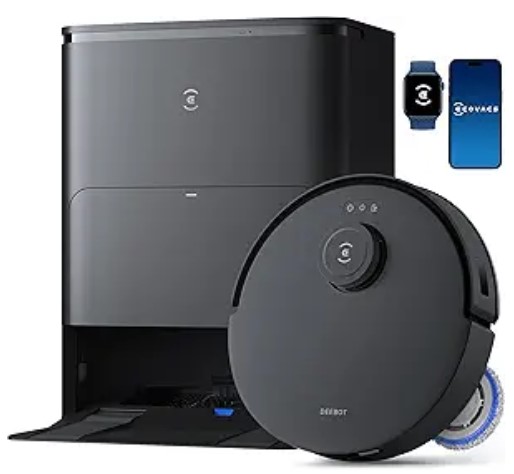 Self-Emptying Vacuums for 3+ Shedding Dogs 5 ECOVACS DEEBOT T30S Robot Vacuum and Mop, 11000Pa, ZeroTangle Technology, TruEdge Adaptive Edge Mopping, Hot Water Mop Washing, Self-Emptying, Self Refilling, Auto-Mop Lifting, Obstacle Avoidance