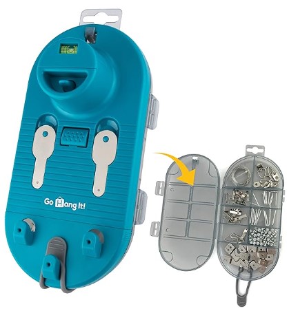 Best Picture Hanging Kits for Heavy Mirrors and Art 5 Go Hang It! Pro, All-in-One Picture Hanging Kit - Picture Leveling and Hanging Tool - Hang Sawtooth/Wire Hangers - Wall Hanging Kit and Level Tool - Hardware Case with 85-Piece Hanging Essentials