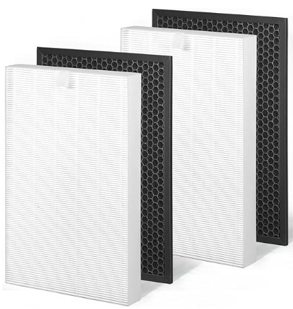 Best HEPA Air Purifiers for Large Open-Concept Living Rooms 6 XLC Filter Replacement-Compatible with Winix XLC Dual 4-Stage Air Purifier Filter,Part#1712-0089-03 Filter,3-in-1 Ture HEPA Filter*2 and Activated Carbon Filter*2(XLC 2SET)