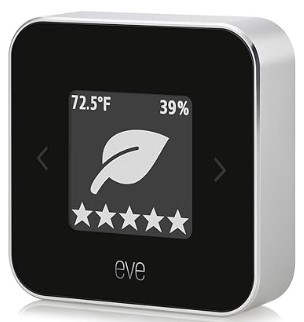 Best Wall-Mounted IAQ Monitors with VOC Sensors 6 Eve Room - Indoor air Quality Sensor to Monitor air Quality (VOC), Temperature & Humidity, Apple HomeKit Technology, Bluetooth and Thread