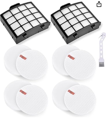 Best After-Market HEPA Filter Kits for Shark and Bissell 2 Leadaybetter AZ2002 Vacuum Filter Replacement for Shark Vertex DuoClean PowerFin Upright Vacuum AZ2000 AZ2000W AZ2002, 2 HEPA, 4 Foam and 4 Felt Filters, Replace Part XHFAZ2000, XFFKAZ2000