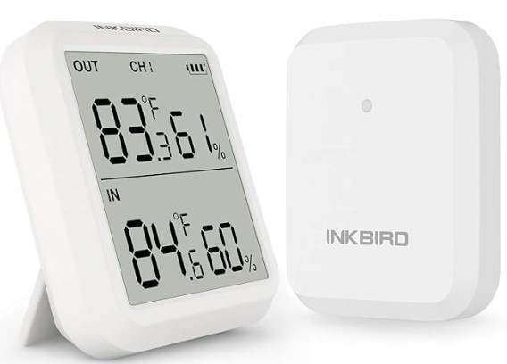 Best Precise Hygrometers for Home Mold Risk 6 Inkbird ITH-20R Digital Hygrometer Indoor Outdoor Thermometer Wireless Room Thermometer with Sensor Waterproof Accurate Temperature Display for House Room Kitchen Courtyard Brewhouse Public Places