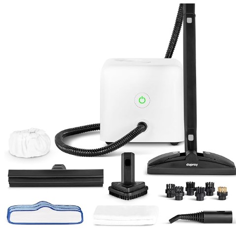 Best Heavy-Duty Canister Steam Cleaners for Tile and Grout 2 Dupray Neat Steam Cleaner with 17-Piece Kit - Powerful, Chemical-Free Cleaning for Floors, Cars, Tiles, Upholstery, Kitchen, Bathroom Grout, Carpets & More - Kills up to 99.9% of Bacteria & Viruses