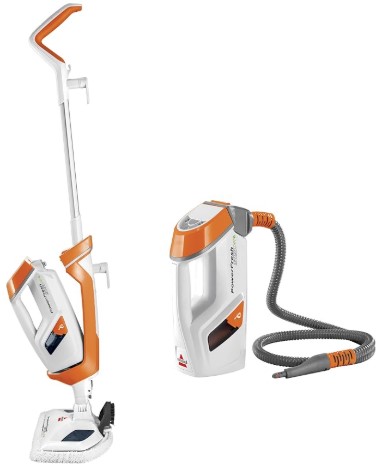 Best Handheld Steamers for Mattress and Pillow Sanitization 6 Bissell PowerFresh Lift-Off Pet Steam Mop, Steamer, Tile, Bathroom, Hard Wood Floor Cleaner, 1544A, Orange