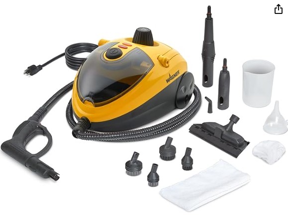 Best Heavy-Duty Canister Steam Cleaners for Tile and Grout 5 Wagner Spraytech 2494398 905e AutoRight Multi-Purpose Steam Cleaner, 12 Accessories Included, Power Steamer for cleaning, Color May Vary