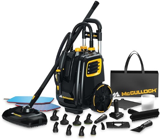 Best High-Pressure Steam Cleaners for Ovens and Grill Grates 2 McCulloch MC1385 Canister Steam Cleaner, For Grout and Tile, 23 Accessories | Mop Head, Brushes & More - Built for Home, Tile, Carpet, Furniture, & Personal Car Detailing