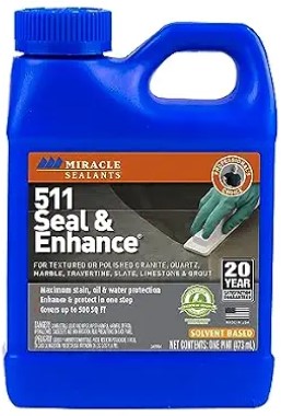 Best Neutral Grout Sealants to use after Steam Sanitization 5 Miracle Sealants 511 Seal & Enhance Premium Enhancing Sealer for Stone & Tile, Pint