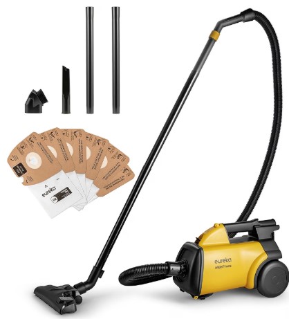 Best Lightweight Canister Vacuums for Safe Stair Cleaning 2 Eureka 3670M Canister Cleaner, Lightweight Powerful Vacuum for Carpets and Hard Floors, w/ 5bags,Yellow
