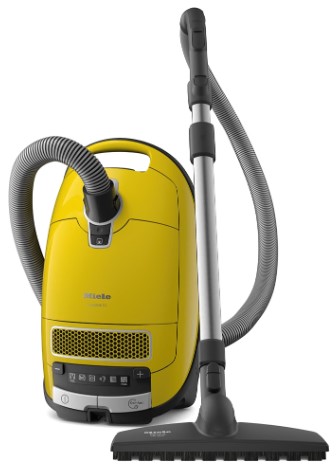 Best High-Suction Vacuums Under 65 Decibels (dB) 2 Miele Complete C3 Calima Bagged Canister Vacuum Cleaner with Turbobrush floorhead, Suitable for Low-Medium Pile Carpet and Hard Floors, in Curry Yellow