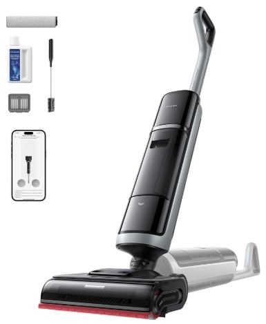 Best All-in-One Vacuum Mops for Busy Families with Hardwood 5 dreame H15 Pro Heat Wet Dry Vacuum and Mop, 185°F Hot Water Floor Cleaning