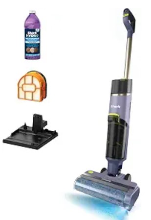 Best All-in-One Vacuum Mops for Busy Families with Hardwood 6 Shark HydroVac Reveal Cordless Vacuum, Mop and Self-Clean, Lilac, WD321