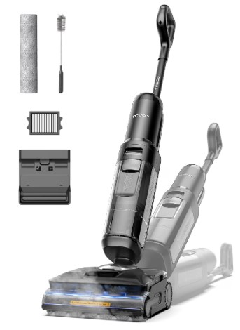 Best All-in-One Vacuum Mops for Busy Families with Hardwood 7 Tineco Floor One S7 Stretch Steam Cordless Wet Dry Vacuum Steam Mop All-in-One, 320℉ HyperSteam, 180° Lay-Flat, Anti-Tangle Design, FlashDry Self-Cleaning, Up to 75 Min Runtime