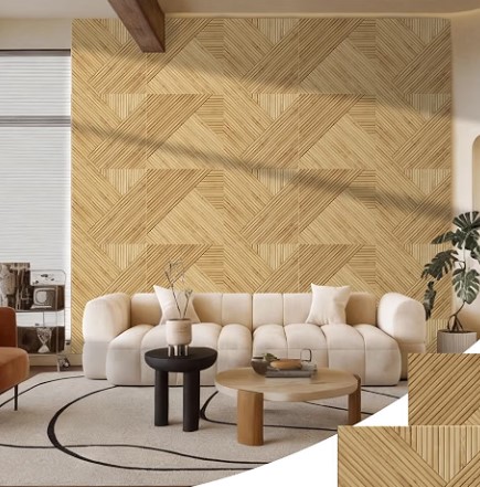 Best Sound-Absorbing Decorative Wall Panels 6 BUBOS 6-Pack Acoustic Panels, Wood Grain Sound Absorbing Panels, 23.6x23.6