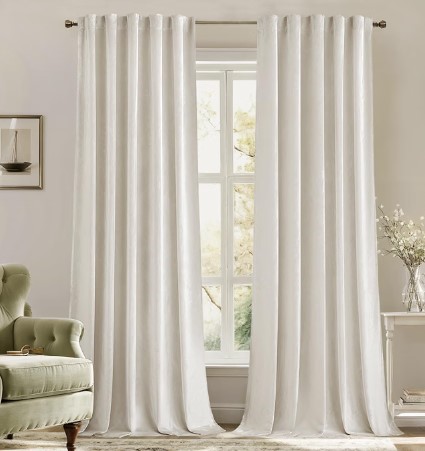 Best Velvet Curtains for Sound Dampening and Thermal Control 5 MIULEE Velvet Curtains 52x84 inches 2 Panels Ivory Room Darkening Curtains