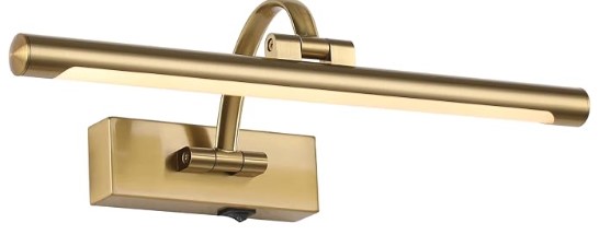 Best Brass Picture Lights for Highlighting Wall Art 6 Wireless Picture Lights for Wall Rechargeable, Battery Operated Art Light for Paintings, 3CCT Dimmable, 15.7" Brass Finish with Remote, Rotatable Gallery Light for Pictures Display