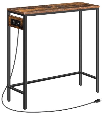 Best Slim Consoles for Narrow Walls 4 HOOBRO Narrow Console Table with Power Outlets, Small Entryway Table